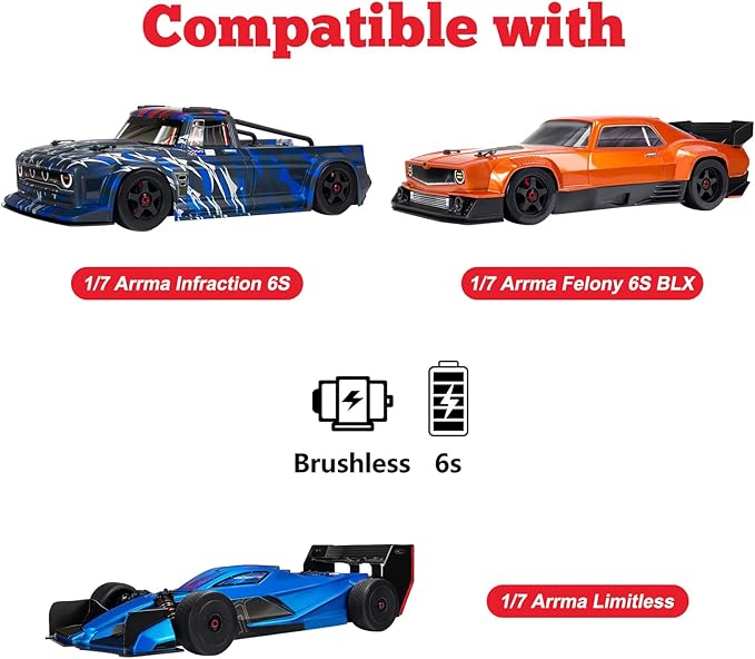 HobbyPark 17mm Hex Pre-Glued 42/100 2.9 Belted Tires and Wheels RC Street Tire with Foam Inserts for 6s High Speed Runs fit for 1/7 Arrma Infraction Felony 6S BLX Limitless 1/8 Typhon 6S 3S (Set of 4)