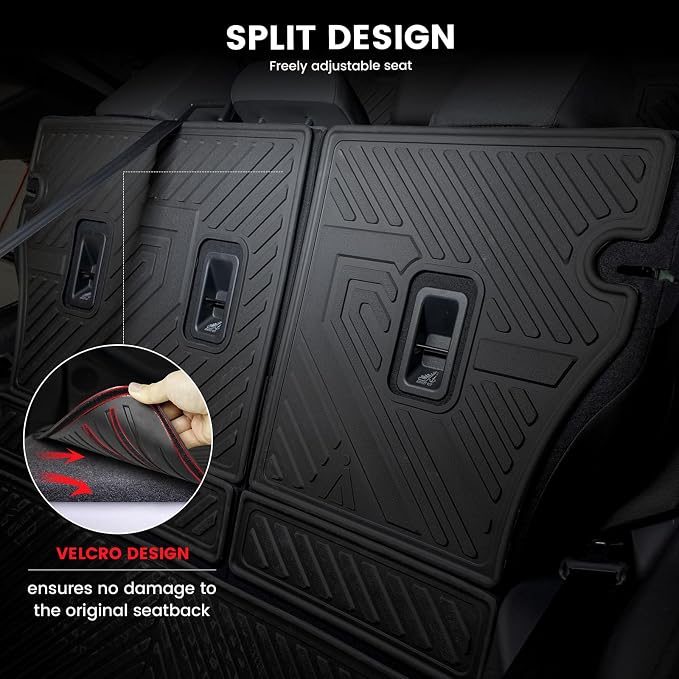 LASFIT Cargo Tray Mat & Backrest Mat for Subaru Forester 2025-2026 (Not Fit Hybrid & Wilderness), All Weather TPE Custom Fit Easy Clean Trunk Mat for Forester 2025 2026 Car Cagro Liners,Black