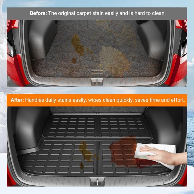 powoq Trunk Mat Compatible with 2022-2026 Hyundai Tucson Cargo Liner TPE Trunk Liner (Fit with Optional Bose Premium Audio System) Replacement for 2022-2025 2026 Hyundai Tucson Accessories (Trunk Mat)