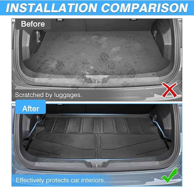 Powerty Cargo Mat Compatible for Subaru Crosstrek 2024 2025 2026 Accessories All Weather Cargo Liner TPE Rear Trunk Mat
