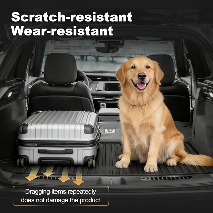2025 XT4 Cargo Liner | Custom Fit Trunk Mat for 2019-2025 Cadillac XT4, All Weather Rear Cargo Mat 3D Waterproof Durable Odorless Trunk Liners for 2025 XT4 Cargo mat, Black