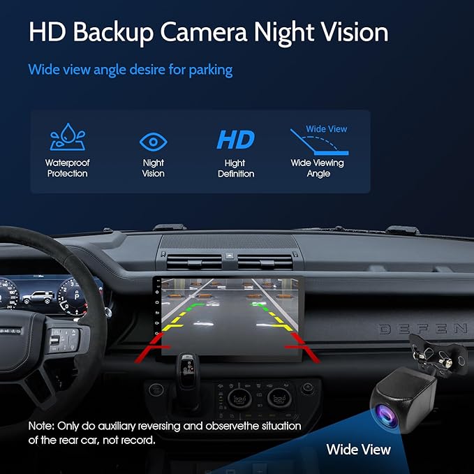 Haudio 10.1 Inch Carplay Screen for Car,8 cores Radio Screen with Wireless CarPlay and Android Auto,Car Stereo with Mirror Link,Double Din Autoradio with Backup Camera,FM,Aux Input Car Audio