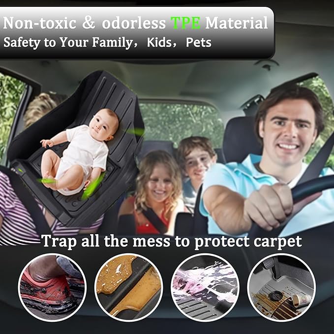 RAV4 Floor Mats Compatible with 2025 2024 2023 2022 2021 2020 2019 Toyota RAV-4，All Weather Protection Waterproof Durable Anti-Slip Odorless Custom-fit TPE Floor Liner Front and Rear Row Set