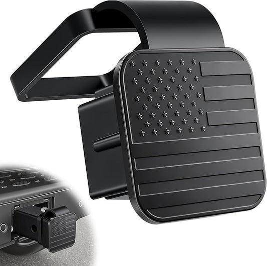 SINGARO 2 Inch Universal Flag Tow Hitch Covers, Trailer Hitch Cover Tube Plug Insert, Car Exterior Accessories, Receiver Tube Hitch Plug（American Flag）