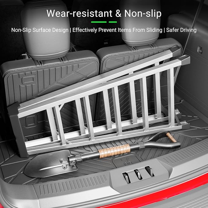 xipoqix Cargo Mat Backrest Mat Compatible with 2020-2026 Ford Explorer TPE Cargo Liner Back Seat Protector Replacement for 2020-2026 Ford Explorer Accessories (Trunk Mat with Backrest Mats)