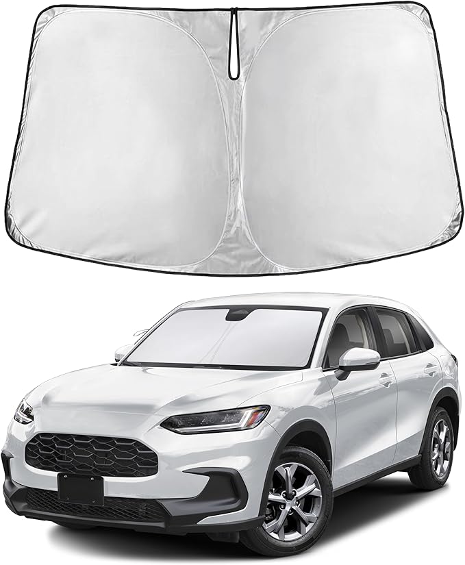 Autovir Windshield Sun Shade Fit for 2023-2024 2025 2026 Honda HRV Sun Shade, Front Window Sun Visor, UV Protection, Heat Blocker, Foldable Car Accessories