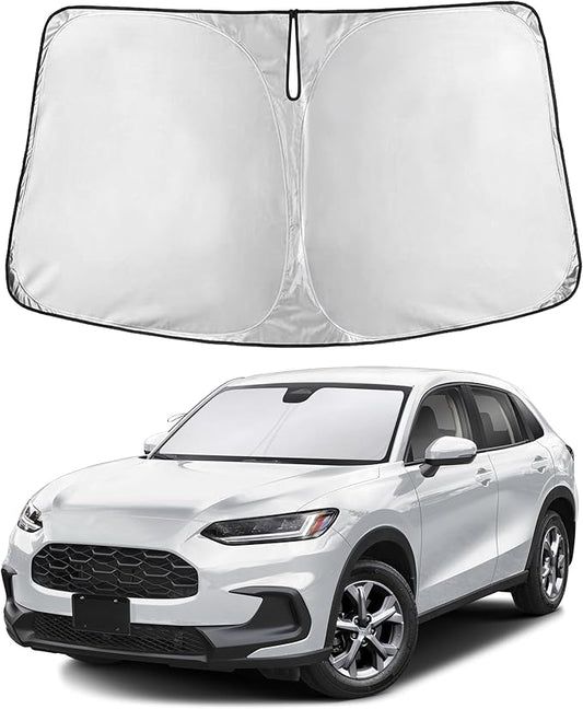 Autovir Windshield Sun Shade Fit for 2023-2024 2025 2026 Honda HRV Sun Shade, Front Window Sun Visor, UV Protection, Heat Blocker, Foldable Car Accessories