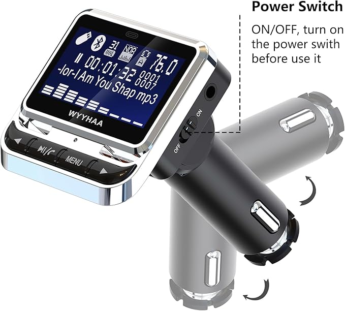 Bluetooth FM Transmitter for Car, Wireless Radio Adapter, 38W [PD 20W + QC 3.0], Handsfree Auto Kit with Remote Control, MP3 Music Player Support Siri Google Assistant U Disk/TF Card/Aux