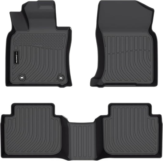 Auxko All Weather Floor Mats Fit for Toyota Camry AWD 2020-2024 TPE Rubber Liners Set Camry AWD Accessories All Season Guard Odorless Anti-Slip Floor Mats 2 Row