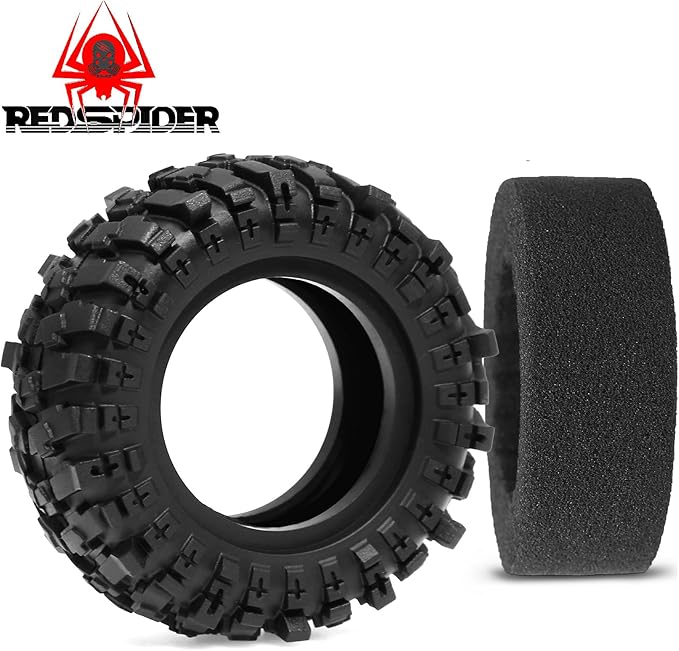 REDSPIDER 1.9'' Crawler Tires OD 88MM/3.46'' (4PCS) for 1/12 RC Crawler MJX H12Y+ MN-128 MN82S LC79 ﻿ (Tires)