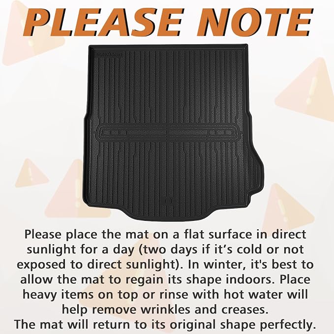 TripleAliners All-Weather Mats Compatible with 2026 2025 2024 Dodge Charger EV Accessories Floor Liners Trunk Cover Custom Fit TPE Heavy-Duty Liners (Trunk Mat)