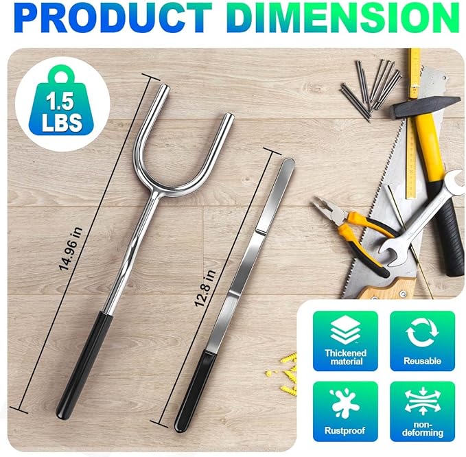 Heavy Duty 5035 Truck Clutch Adjustment Gauge Set - 2-Piece Precision Tool for Pull-Type Clutches, Accurate Free Play Measurement & Adjustment, Compatible with Semi-Trucks & Commercial Vehicles