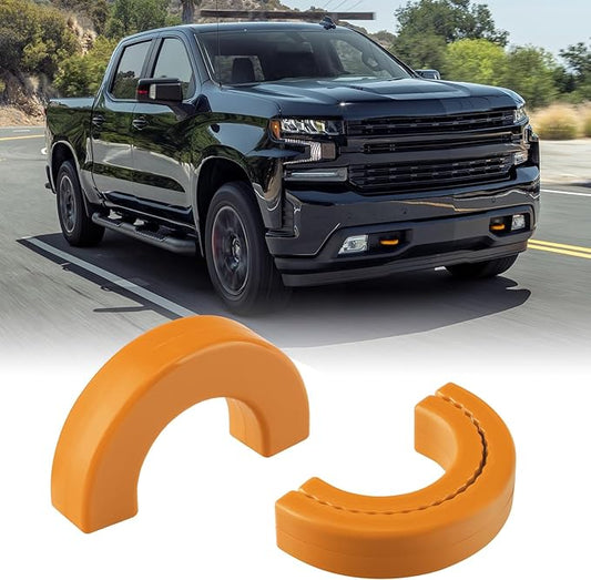 Tow Hook Covers Fit for Chevy Silverado 1500 2007-2026/GMC Sierra 1500 2007-2018, Customized Car Tow Hooks Compatible with Chevrolet Silverado 1500 Accessories 2007-2026 (Orange)