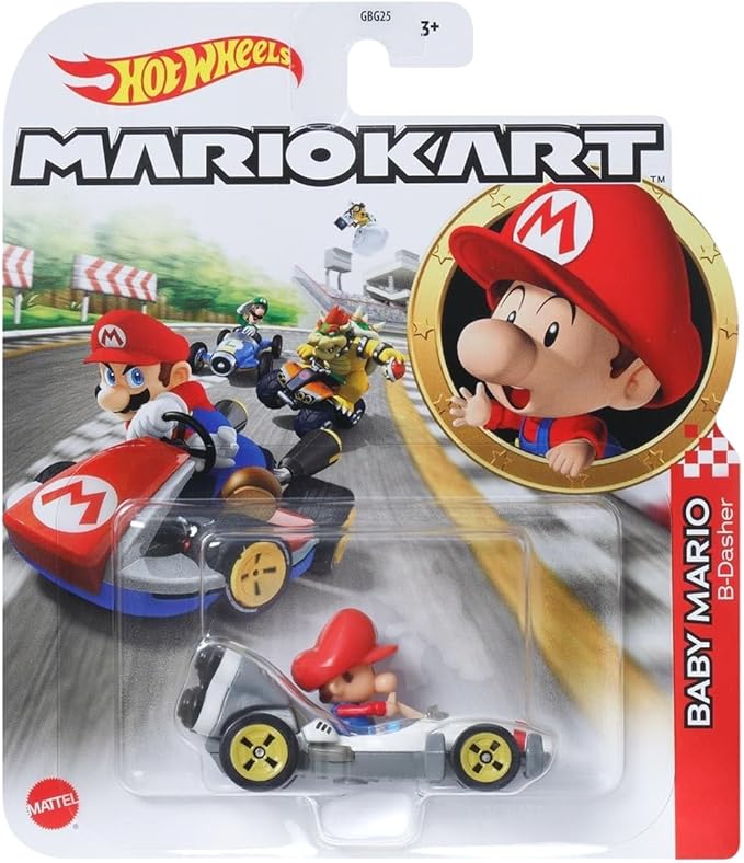 Hot Wheels Mario Kart Die-Cast Character Cars Collection Bundle, 7 Pack, Nintendo Gaming Collectibles GBG25-957P
