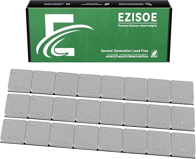 0.5 Oz Stick on Wheel Weights（144pcs,72oz）,1/2 Oz Gray Adhesive Backed Wheel Weights for Cars, Trucks, SUVs, Motorcycles, Low Profile