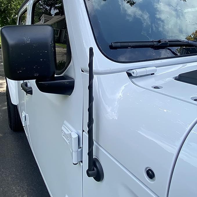 KSaAuto 13 Inch Antenna Fits 2007-2026 Jeep Wrangler JK JL Unlimited Gladiator JT, Short Antenna Replacement Jeep JKU JLU Sahara Rubicon Sport Willys 4xe Mojave High Altitude