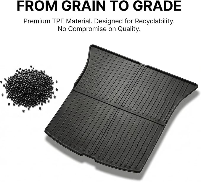 Cargo Liners for Tesla Model Y Juniper Trunk Mat, All Weather TPE Protector Anti-Slip Accessories 2020-2025 2026 Fits New Standard/Premium/Performance
