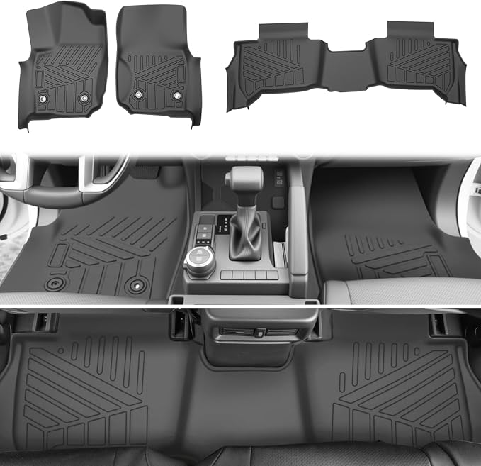 Floor Mats for 2025 2026 Toyota 4Runner 5 Seats Gas, All Weather TPE Protector 1st&2nd Row Floor Liners Accessories(Not for Hybrid EV&i-Force MAX)
