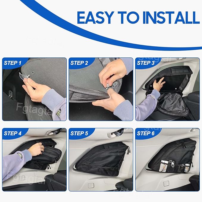 Rear Trunk Storage Organizer Box Compatible with Subaru Forester 2019-2024, Rear Left Window Storage Organizer Bag, Interior Storage Accessories (Left Side)