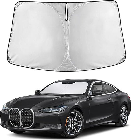 EcoNour Windshield Sunshade Compatible for BMW 4 Series 2021-2023 2024 2025, Sun Visor for Front Windshield & Window Sun Shade Cover, UV Heat Blocker & Protector, Car Accessories