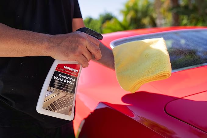 Mothers California Gold Waterless Wash & Wax, 24 oz. — Quick & Easy Car Care Without Water, Spray On & Wipe Off Ultra-Slick Formula Safely Removes Dirt & Grime Scratch-Free (05644)