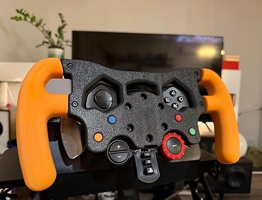 F1 Racing Wheel Mod Kit for Logitech G29 G920 G923, Professional Simulator Upgrade, Ergonomic Controls & Quick-Install Bracket, Gift for Sim Racer or Motorsports Enthusiast (Yellow+black)