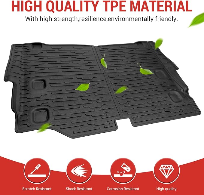 Cargo Liner Fit for 2021-2025 Jeep Wrangler JL Unlimited 4XE 4 Door, Cargo Mat TPE Trunk Mat All-Weather Protection Trunk Liners for 2024 Jeep Wrangler JL/JLU Accessories