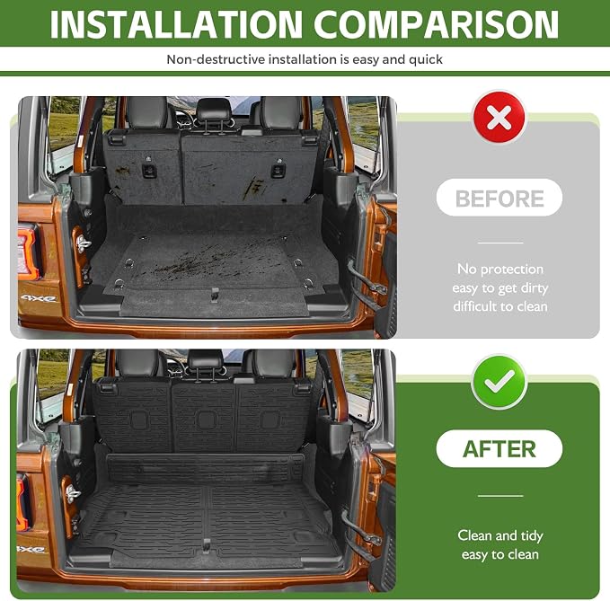 Cargo Liners for 2021-2025 Jeep Wrangler JL Unlimited 4XE 4 Door,Trunk Mat with Seat Back Cover Accessories All Weather Rear Cargo Mat Backrest Protector for 4XE (Not for 4X4 Gas Type)