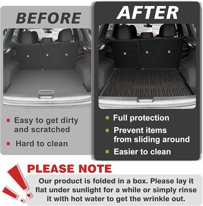 TripleAliners Trunk Mat All Weather Liners Compatible with 2025 2026 Nissan Kicks Interior Accessories Custom Fit Anti-Slip TPE Full Coverage Protection Rear Trunk Floor Mat (SV SR Trim Level ONLY)