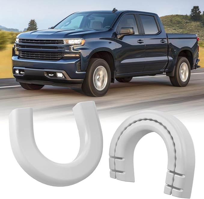 Extended Tow Hook Covers for Silverado 1500 2007-2026/GMC Sierra 1500 2007-2019, Tow Hooks Covers Compatible with Chevrolet Silverado 1500 Accessories White (Not fit Verticle Tow Hooks)