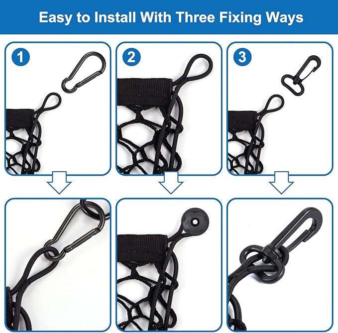 Cargo Net for Pickup Bed, Fit for Ford F150/F250, Chevy Silverado, GMC Sierra, 18"x50" Heavy Duty Elastic Cargo Organizer