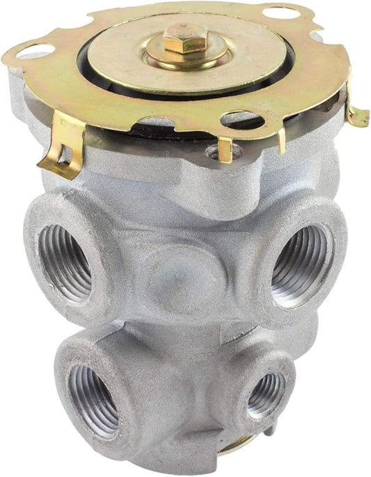 World American WA277863 E-3 Air Brake Foot Valve - Replaces Bendix 229501, Haldex KN22100, Torque TR277863, Tectran 14442 (Supply/Delivery Ports 1/2" & 4, NPT Thread, 0.25" Auxiliary Port)