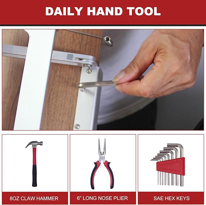 Household Tool Kit - Woman Tool kit for Home,Apartement,Dorm and Office.Starter Household Tool Set for Beginner,Women,New College (120pcs)