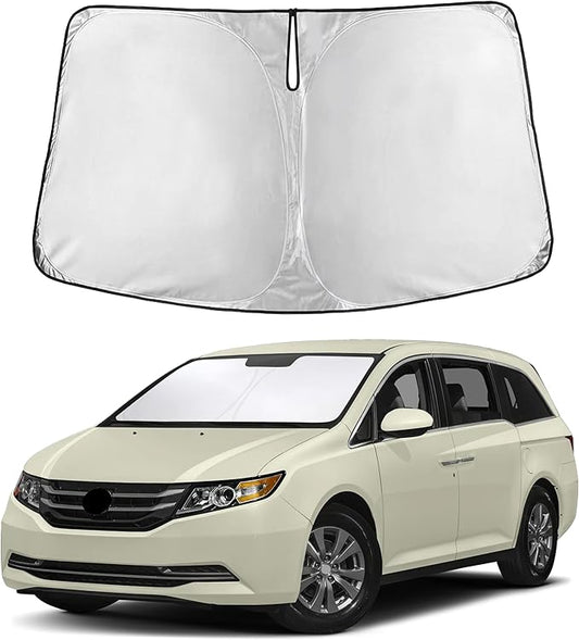 Autovir Windshield Sun Shade Fit for 2011-2015 2016 2017 Honda Odyssey Sun Shade, Front Window Sun Visor, UV Protection, Heat Blocker, Foldable Car Accessories