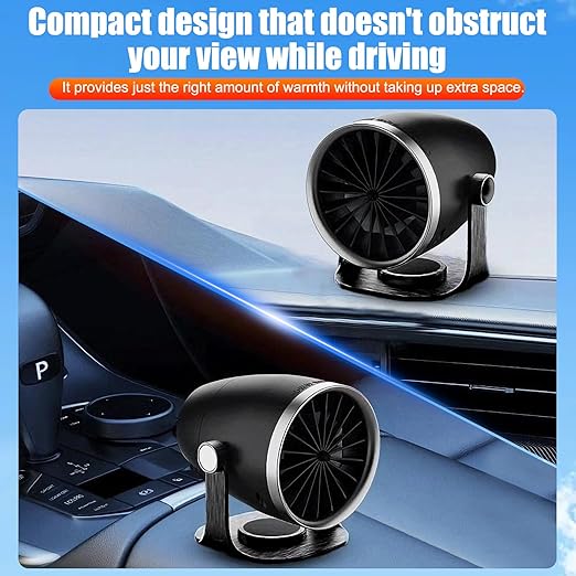 OBEST Portable Heater, 12V Car Heater with Heating & Cooling 2 in 1 Car Defroster, 360° Rotary Portable Heaters for Car, Unrestricted Current Car Warmer for Auto Truck SUV Vehicle
