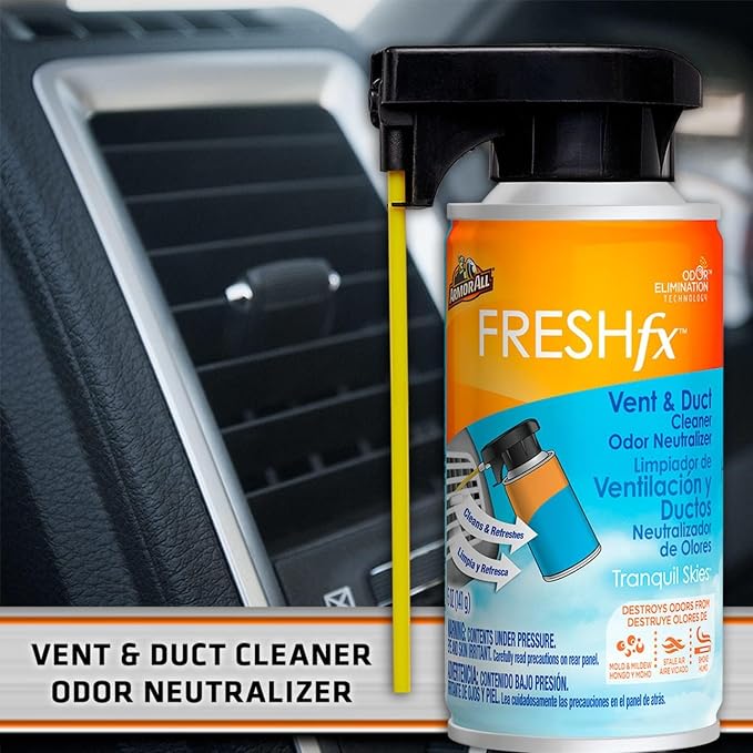 Armor All Fresh FX Vent and Duct Cleaner Odor Neutralizer, Stocking Stuffers, Tranquil Skies Scent, 5 OZ., 6 Packs