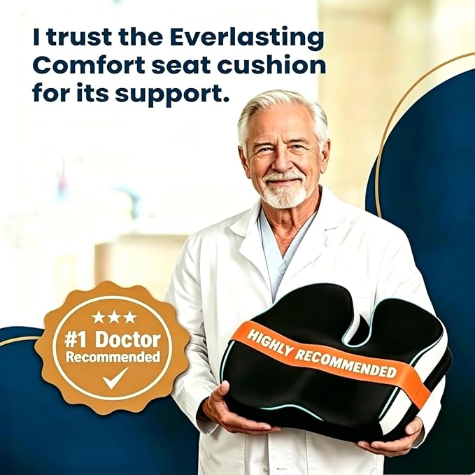 Memory Foam Seat Car Computer Desk Chair Cushion，Cushion For Tailbone Pain Relief Cushion Office Chair Butt Pillow Seat Cushions For Office Chairs Wheelchair Cushion For Long Sitting Back Pain Blue