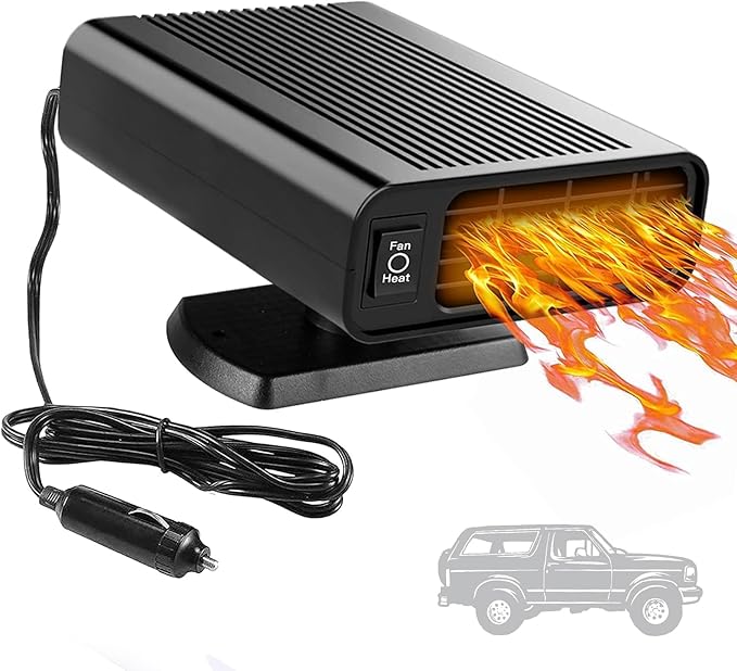 Portable Car Heater, 2026 New upgraded Car Heater for Vehicle,12V Fast Heating Windscreen Defroster Defogger, 150W Car Heater That Plugs into Cigarette Lighter and Cooling Fan for All Cars