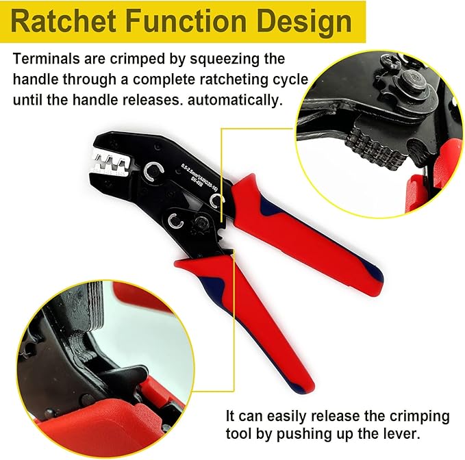 20 Kits 2 Pin Connector Automotive Electrical Connectors Quick Disconnect 2 Wire Waterproof Connector Terminal Plug Kit with Ratchet Crimping Tool