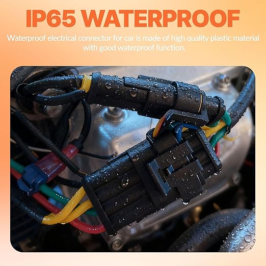 1008PCS 63 Sets Waterproof Automotive Wire Connectors Kit 1/2/3/4/5/6 Pin Automotive Replacement Electrical Accessories Plug Connectors Kit Male and Female Connector with Ratchet Crimping Tool