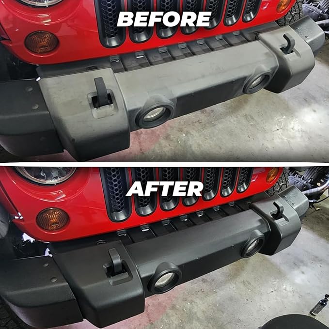 ExoForma Black Trim Restorer - Lasts 6+ Months, Dye Infused Waterproof Plastic Restorer for Cars - Perfect for Faded Bumpers, Trim & Vinyl on Jeeps, Truck Beds, Avalanches & ATVs | 4oz Kit