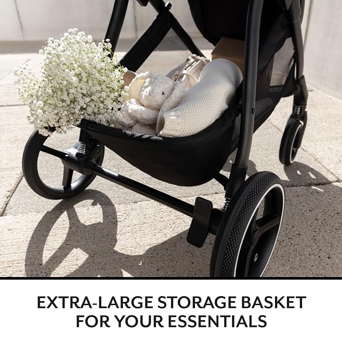 Evenflo Shyft Intuiti+ Travel System Featuring LiteMax NXT Preemie and Infant Car Seat with SensorySoothe (Eclipse Black)