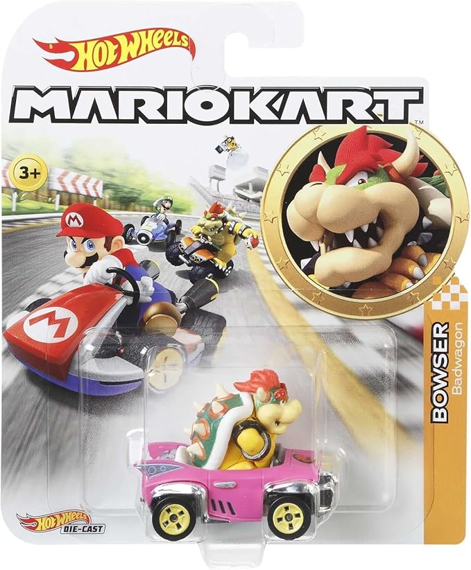 Hot Wheels Mario Kart Die-Cast Character Cars Collection, 8-Pack Bundle, Nintendo Gaming Collectibles Gbg25-957k
