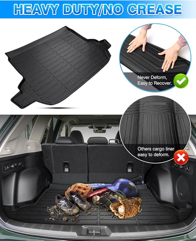 Cartist Cargo Liner Compatible with 2014-2018 Subaru Forester, All Weather Rear Trunk Mat for Forester Accessories Heavy Duty Waterproof