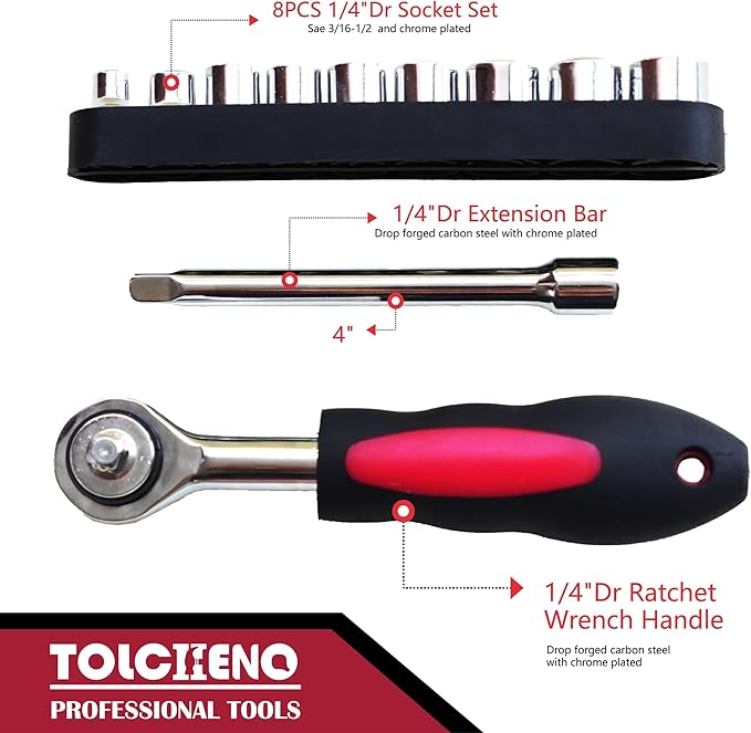 Basic Tool Kit - Tool kit for Home,Apartement,Dorm and Office.Starter Household Tool Set for Beginner,Women,New College for Home Repair,Daily Maintenance or DIY (155pcs-1new)