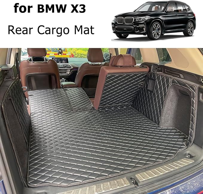 Cargo Mat for 2018-2024 BMW X3 G01 Trunk Mat | Cargo Liners Includes Rear Left and Right Side Panels, (Not Fit X3 xDrive 30e)