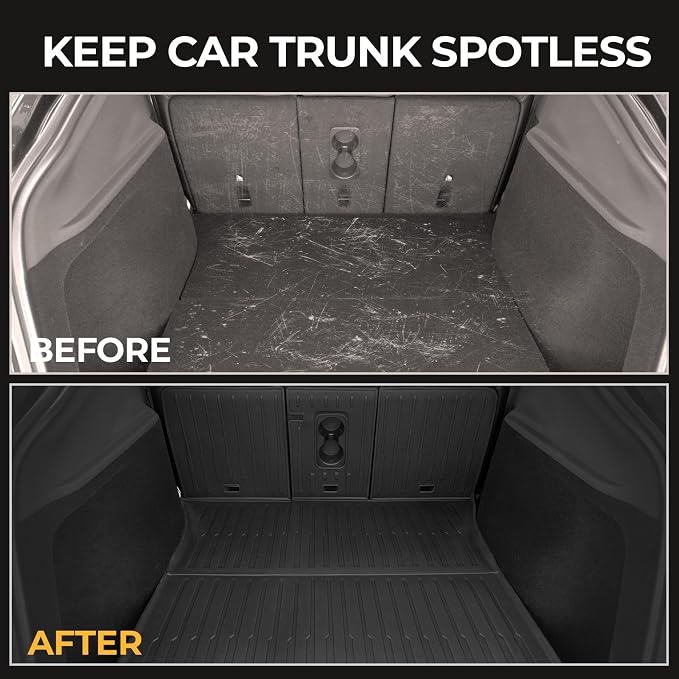Cargo Mat for 2025 2026 Tesla Model Y Juniper Accessories (Standard Models Only), Full Coverage All Weather Trunk Cargo Liner with Backrest Protectors for Model Y 5 Seats