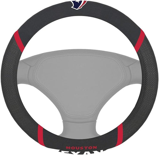 FANMATS NFL Unisex-Adult Embroidered Steering Wheel Cover