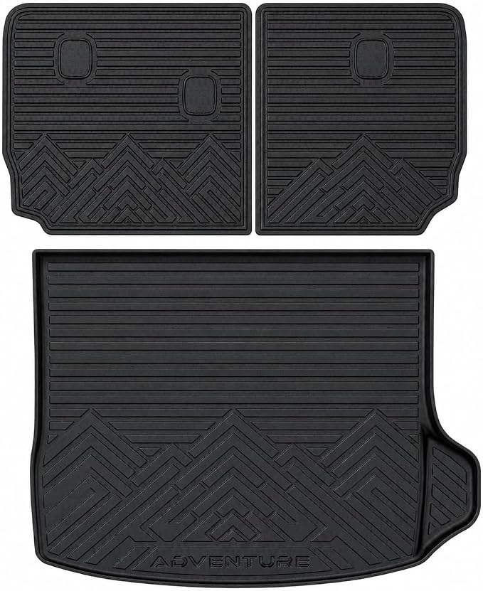 Mixsuper Cargo Liner for Jeep Grand Cherokee 2022-2026 (Not for Grand Cherokee L/WK), All Weather TPE Trunk Cargo Mat with Backrest Protectors Compatible with Grand Cherokee & 4xe