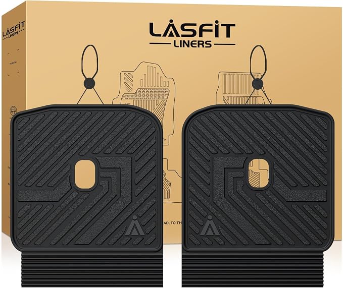 Lasfit Kick Mats for Hyundai Palisade 2026 7-Seat (Not Fit 8-Seat), 2nd Row Captain Chair Seat Back Cover Protectors, TPE Waterproof All-Weather Rear Backrest Liner